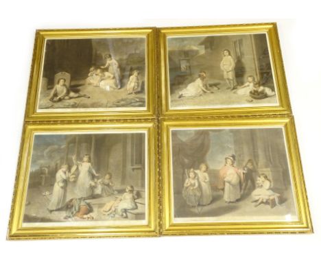 W Ward after H M Page.  Children spouting comedy the inscription on their mothers gravestone, a girl sketching a portrait on 