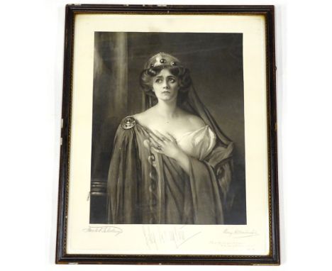 Frank O. Salisbury (1874-1962), Lillie Langtree, artist and sitter signed print, 49cm x 39cm.