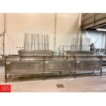(2) Orics De-Nesters, Model: SLTS-1000 with 50' x 12" S/S Framed Conveyor with Pneumatic Drive