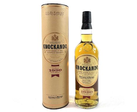 Whisky -Three bottles of Knockando Pure Single Malt Scotch Whisky.   Distilled in 1990, 70cl, 40% vol., in original card tube
