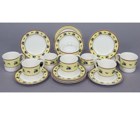 A Spode bone china “Seville” fourteen-piece part coffee service; a Villeroy &amp; Boch floral decorated twenty-one piece part