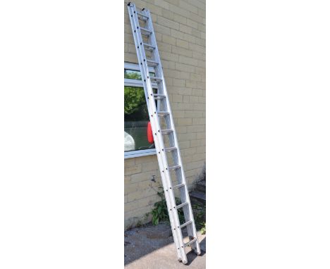 An Abru “Starmaster” 3.94m aluminium extending ladder.