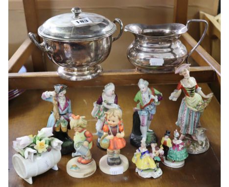 Two Goebel Hummel figures, one titled “Little Gardener”; together with various other decorative ornaments, etc, part w.a.f.