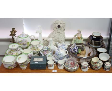 A Royal Doulton bone china “Glamis Thistle” twenty-two piece part tea service; together with various other items of decorativ