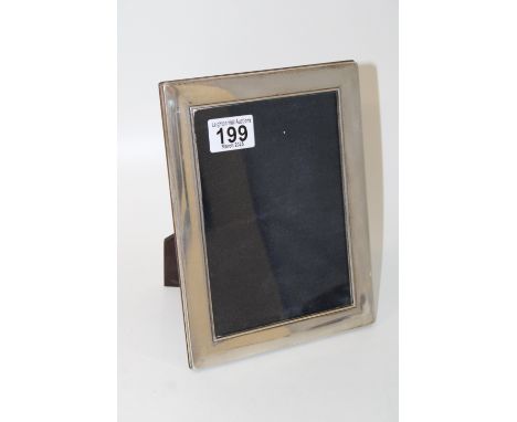 Hallmarked silver easel back photo frame, Sheffield 1997, 22.5cm tall.