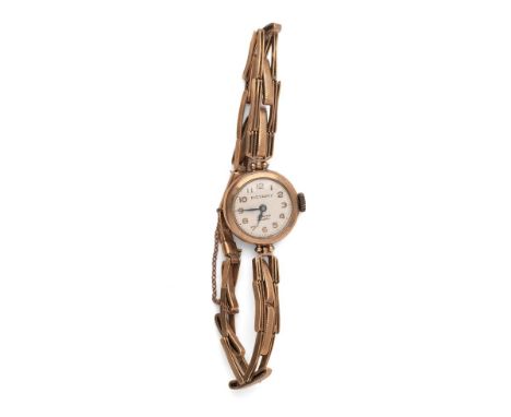 A lady's 9ct gold cased Rotary cocktail watch, with 9ct gold expandable bracelet strap, the signed dial with Arabic numerals 
