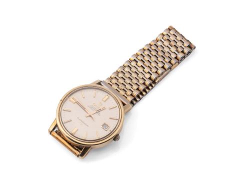 An Omega Constellation Automatic Chronometer, date movement, gold cased with gold plated Omega bracelet. Omega Constellation 