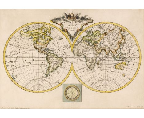 * World. Moithey (Maurille Antoine), Indication Nautique des Principaux Espaces de l'Ocean, Paris, [1787], hand-coloured engr