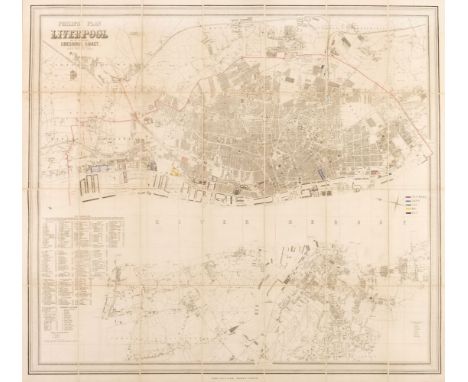 Liverpool. George Phillips' Plan of Liverpool and the Surrounding Cheshire Coast, Compiled from Actual Surveys, circa 1880, u