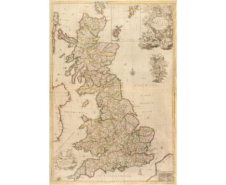 British Isles. Senex (John), A New Map of Great Britain, Corrected from the Observations communicated to the Royal Society at