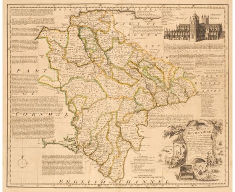 Devon. Bowen (Emanuel), An Accurate Map of Devon Shire, Divided into its Hundreds, Drawn from the best Authorities..., John B