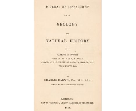 Darwin (Charles). Journal of Researches into the Geology and Natural History of the various Countries visited by H.M.S. Beagl