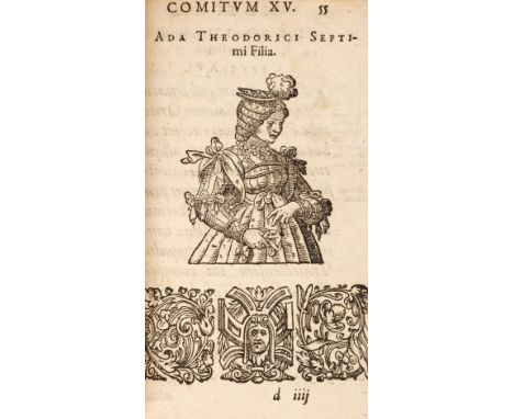 Barland (Hadrian). Hollandiae comitum historia et icones, 2 parts in one, Frankfurt: Sigis. Feyerabend, 1585, woodcut portrai