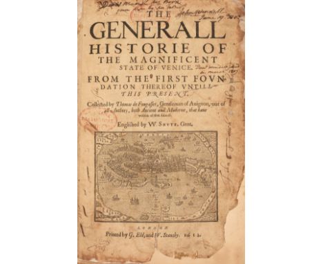 Fougasses (Thomas de). The Generall Historie of the Magnificent State of Venice. From the first foundation thereof untill thi