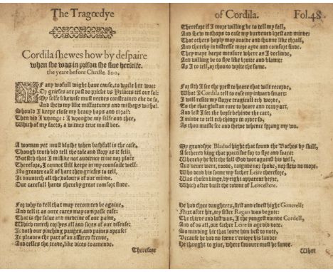 [Higgins, John]. The First parte of the Mirour for Magistrates, contayning the falles of the first infortunate Princes of thi