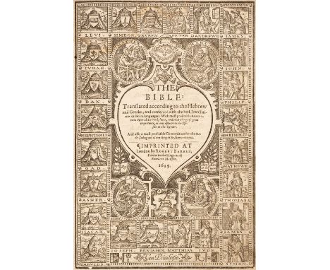  Bible [English]. The Bible: Translated according to the Hebrew and Greeke, and conferred with the best Translations in diver