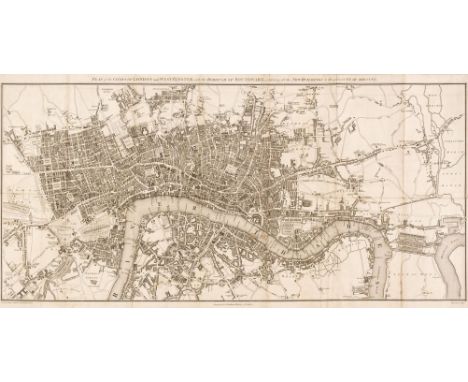 London. A collection of approximately 140 maps and prints, mostly 19th &amp; 20th-century, engraved maps, views, plans and ro