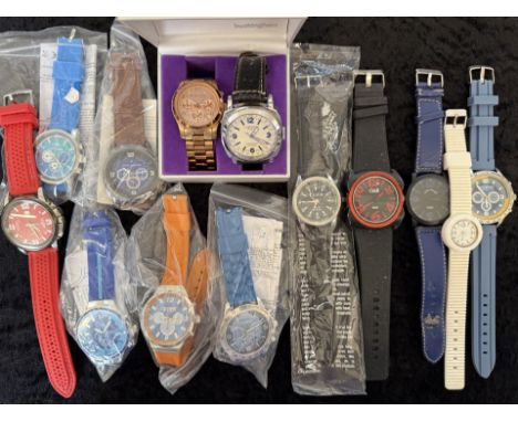 Collection of Gentlemen's Fashion &amp; Sports Wristwatches, comprising Longboard, Daniel Heckter, G &amp; B, Atlas, Eiger, F