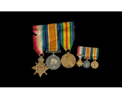 WW1 Trio 1914 Star British War and Victory Medal Awarded to 3510 PTE J W MATTHEWS A.CYC.CORPS, PTE T NIGHTALL &amp; GNR C SUM