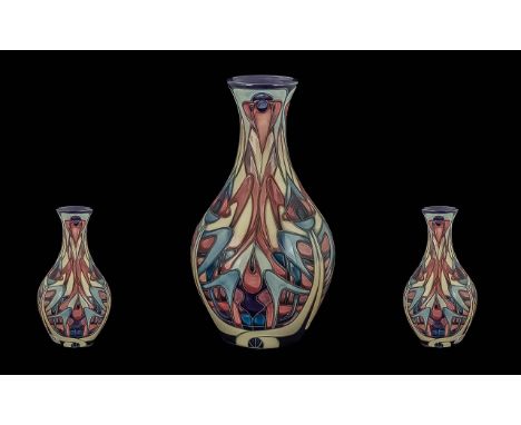 Moorcroft Liberty Vase, designed by Emma Bossons.  Emma Bossons Moorcroft and Liberty &amp; Co ''The Centenarians'' limited e