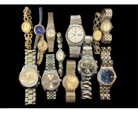 Collection of Ladies & Gentleman's Wristwatches, bracelet straps, including Orlando Quartz, Pulsar, Le Chat, Oriosa, Softech,