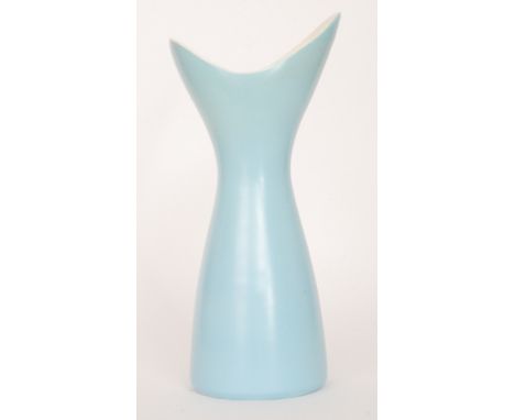 A Poole Pottery Freeform shape 724 vase designed by Alfred Read decorated in pale blue, printed mark, height 36cm