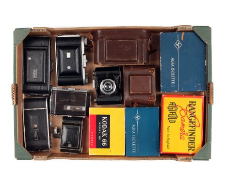 A Selection of Folding Cameras, including Minolta Semi, Kodak Duo 620, Ensign Selfix 820 and more, some boxed (a lot)