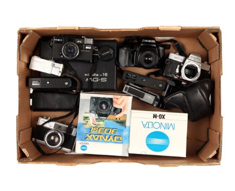 A Selection of Minolta Cameras, including Minolta-16, Highmatic AF-D, Dynax 5xi and more (a lot)