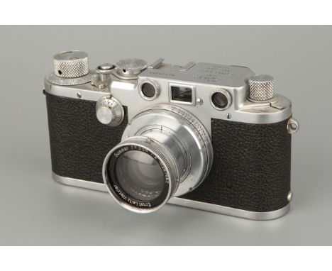 A Leica IIIf Rangefinder Camera, chrome, serial no. 535959, with Leitz Summar f/2 50mm lens, serial no. 287662