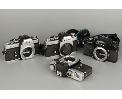 Four Minolta SLR Bodies, including XE-5, XE-1, XE07 and XE (4)