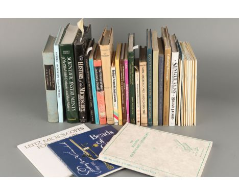 Various Modern Microscope Related books including reprint of The History oF the Microscope, Clay &amp; Court; Scientific Inst