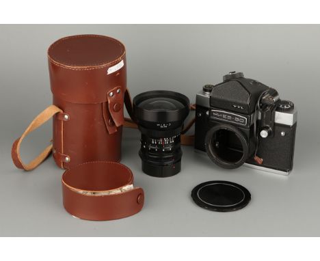 A Russian Kiev-60 TTL Camera, together with MIR-3 f/3.5 65mm lens, serial no. 730004