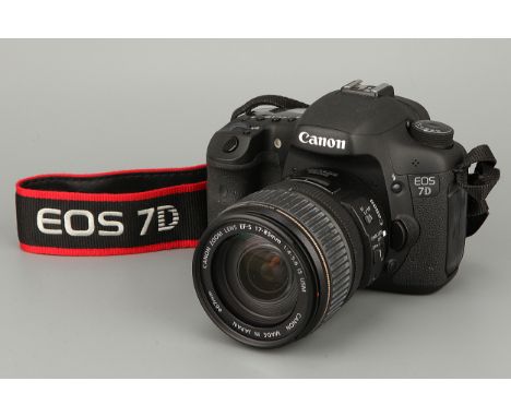 A Canon EOS 7D Digital SLR Camera, with EF-S IS USM f/4-5.6 17-85mm lens