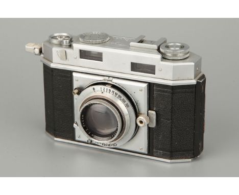 An Arat Rapido Rangefinder Camera, with Schneider Xenon f/2 50mm lens; Uncommon variation, possibly rebranding of an Agfa