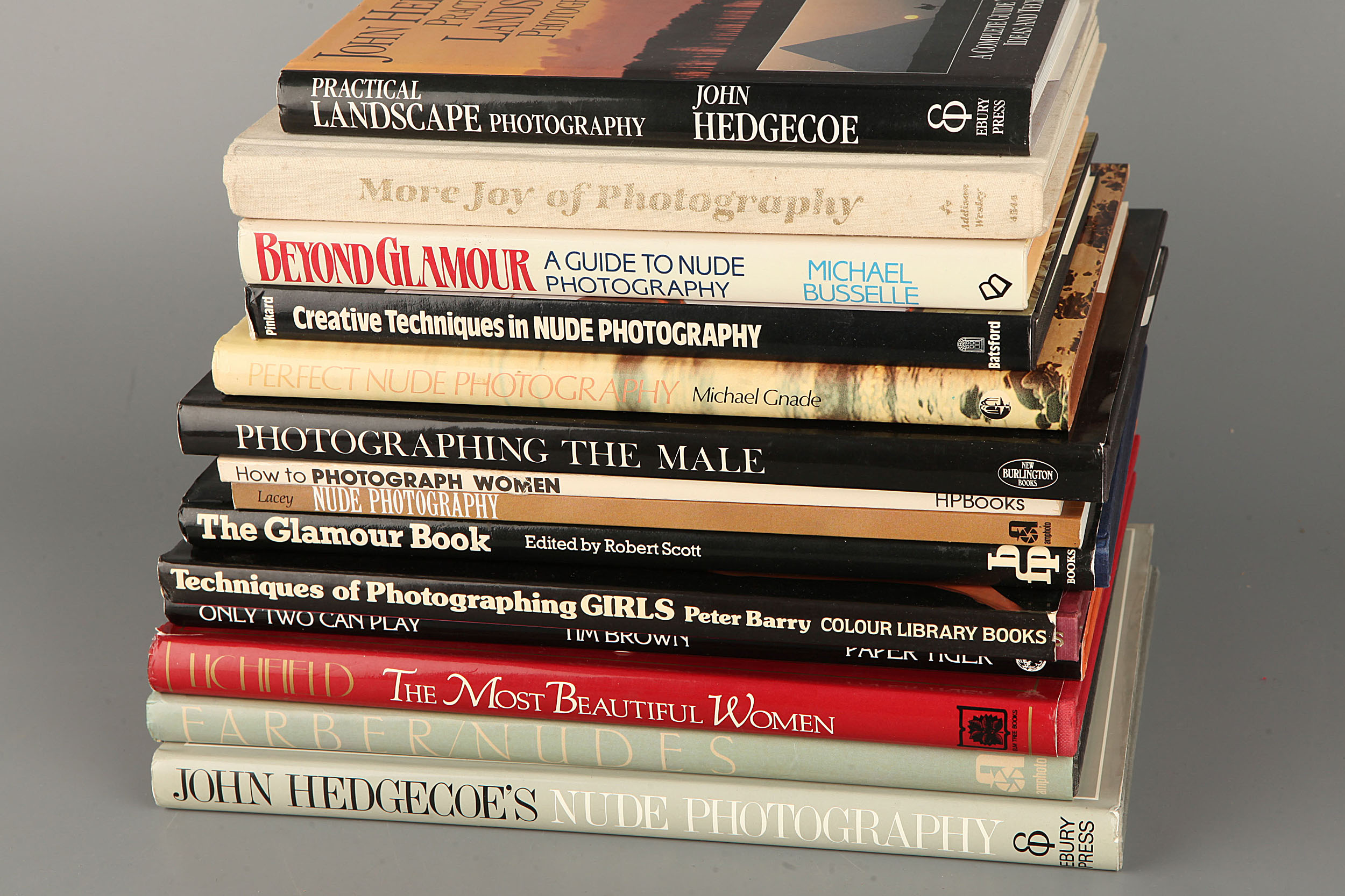 A Collection of Nude Photography Books 12 large format nude books, including Farber Nudes, 1983;
