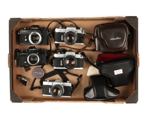 A Selection of Minolta SLR Cameras, including SR-7 (2), XE-7 and more, some with cases (a lot)