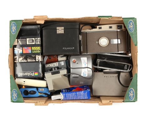 A Selection of Various Polaroid Cameras, including 'The Button', Land Camera 800, Land Camera 320 and more (a lot)