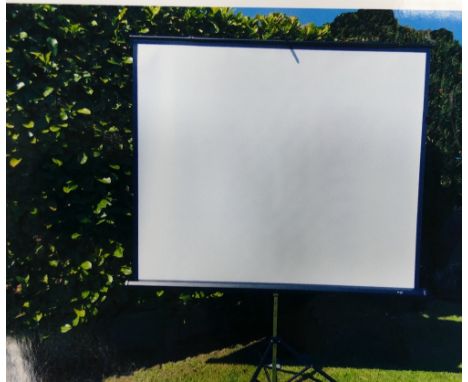 Large 70 x 70 tripod projector screen: boxed 