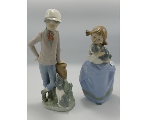 Nao Porcelain figures of Children: height of tallest 23cm(2) 