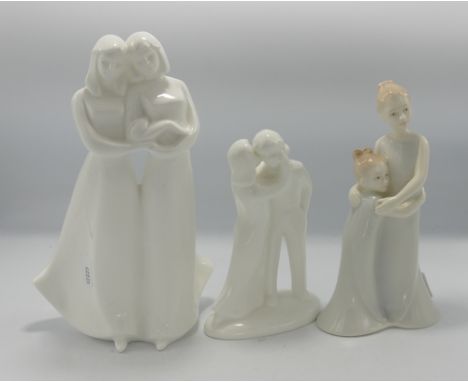 Royal Doulton Images Figures: Best Friends, First Kiss together with Royal Worcester figure Sisterly Love(3) 
