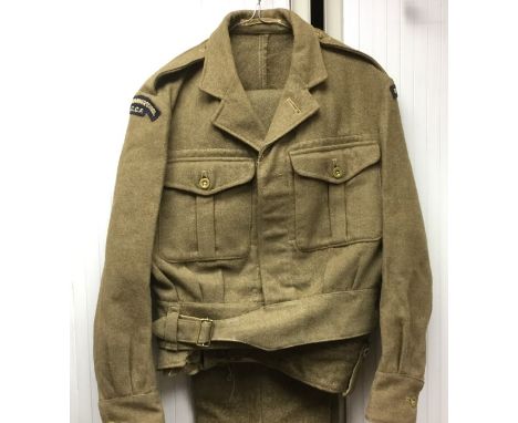 British Army 1949 Pattern Battledress Blouse, size 3, dated 1952. Complete with "Bury Grammar School CCF" shoulder titles. Al