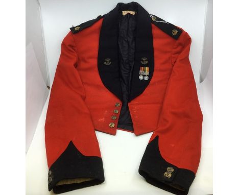 Victorian/WW1 British Officers Mess Dress tunic for a Major in the Somerset Light Infantry. Un-named. Tailors label for "Hawk