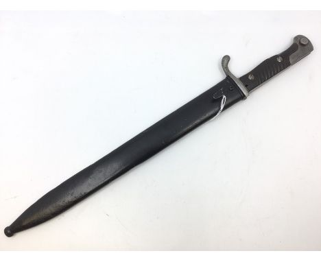 WW1 Imperial German Army Butcher Bayonet. Single edged fullered blade 365mm in length. Maker marked "Simson &amp; Co, Suhl". 