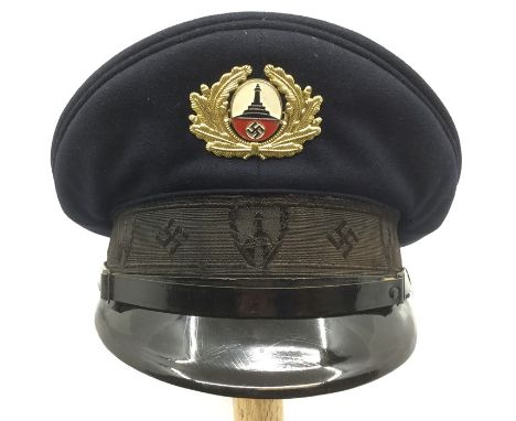 WW2 Third Reich&nbsp;NS-Reichskriegerbund Kyffhäuser&nbsp; veterans schirmmutze cap. Size approx 57. Complete with cap badge 