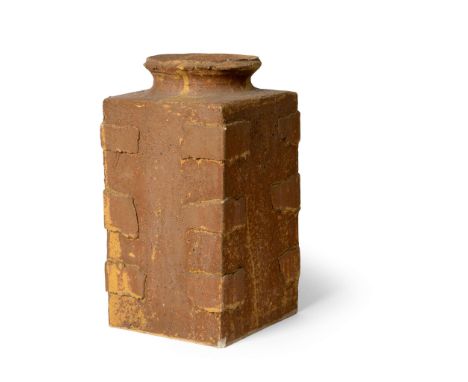  IAN AULD (BRITISH 1926-2000) LARGE VESSEL FORM, c. 1970 impressed maker's mark, stoneware 32.5cm high, 17.2cm wide (12 ¾in h