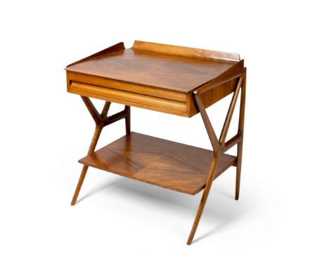  ICO PARISI (ITALIAN 1916-1996) FOR M. SINGER & SONS TWO TIER SIDE TABLE, DESIGNED 1951 stencilled 6. (to underside of drawer