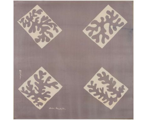  HENRI  MATISSE (FRENCH  1869-1954) ECHARPE (ASCHER ART SQUARE), 1947 signed in the screen, screenprint on silk 91.5cm x 91.5