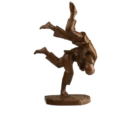  LAURENCE BRODERICK (BRITISH 1935 - 2024) JUDO signed and numbered 2/10, and with Morris Singer Foundry mark, bronze 39cm hig