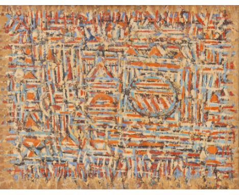  RHEE SEUNDJA (KOREAN 1918-2009) UNTITLED, 1961 signed (lower right), and inscribed 615F1244, oil on canvas 27cm x 34.8cm (10