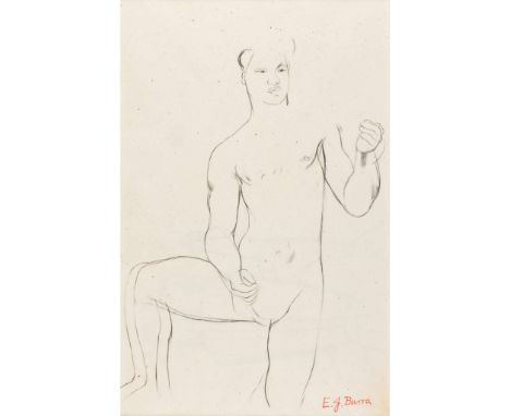 EDWARD BURRA (BRITISH 1905-1976) NUDE MODEL / STUDY OF LEGS estate stamp (lower right), pencil on paper 38cm x 26cm (15in X 